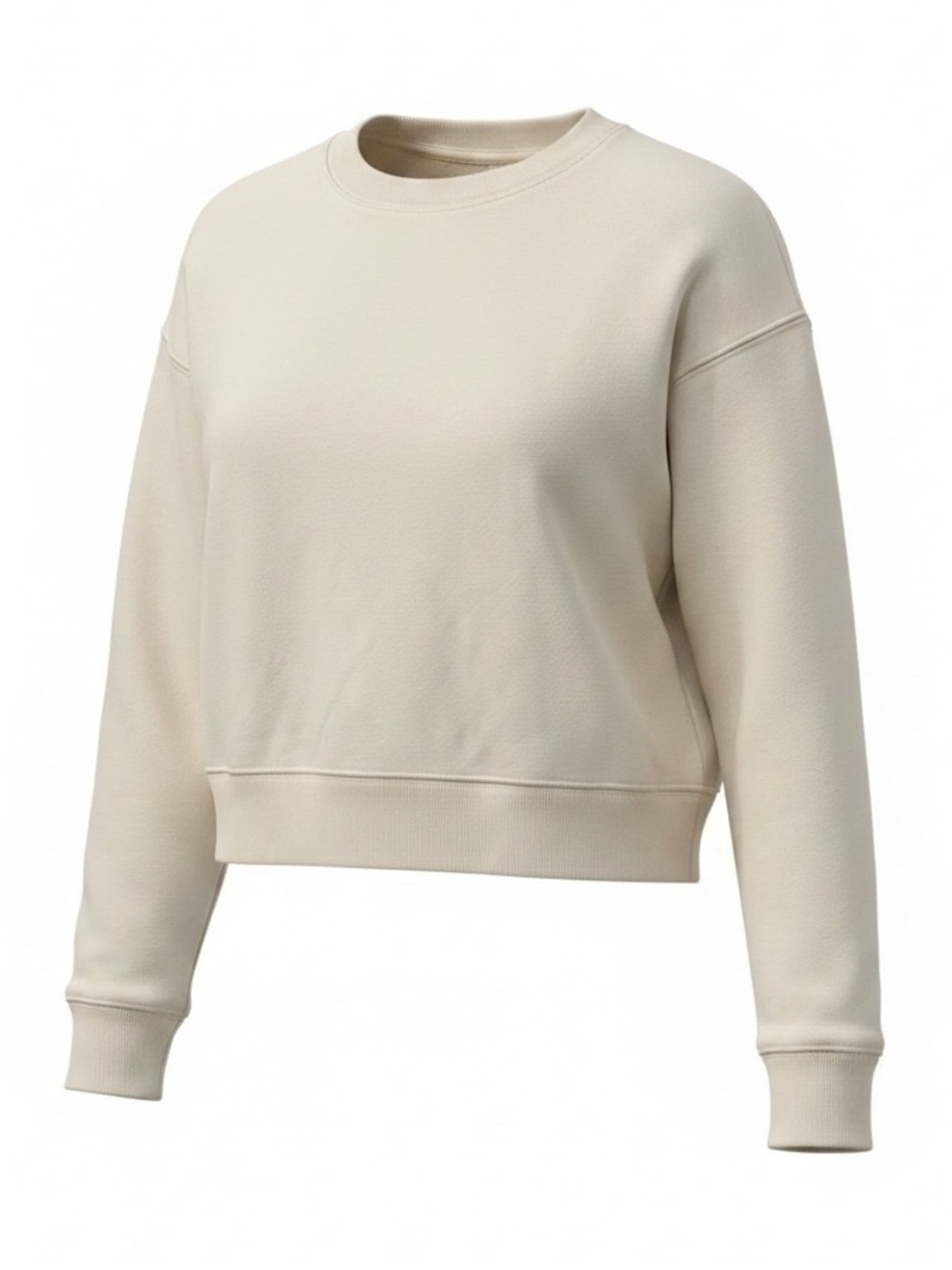 Uniqlo Women’s Beige Cropped Crewneck Sweatshirt